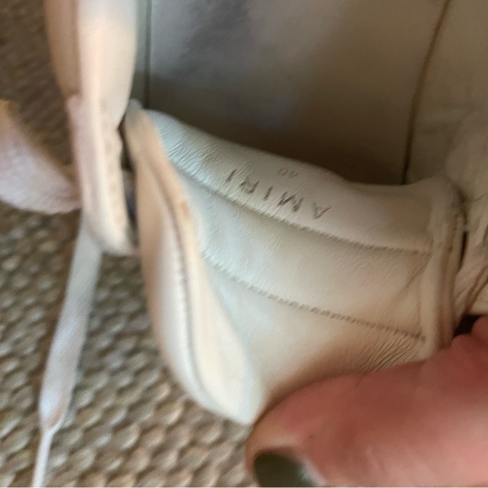 Amiri Stadium Perforated Leather Sneakers Size 40 View 6